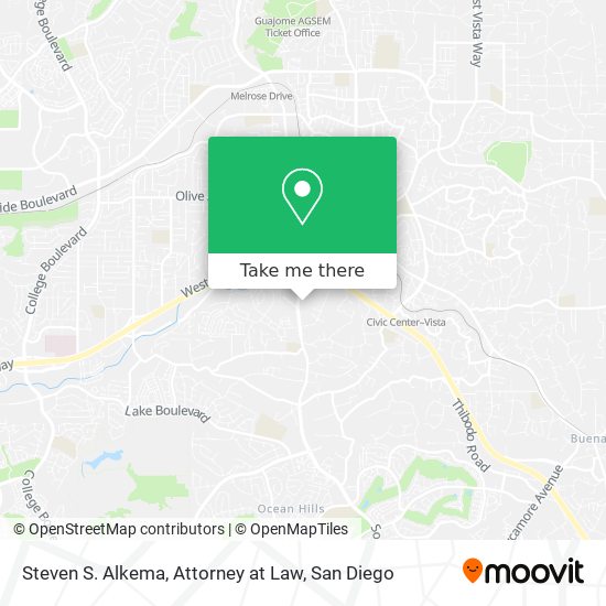 Steven S. Alkema, Attorney at Law map