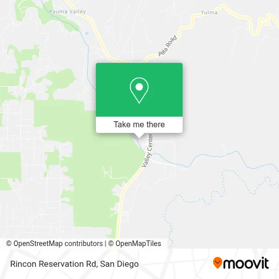 Rincon Reservation Rd map
