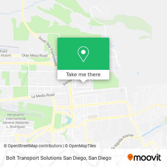 Bolt Transport Solutions San Diego map