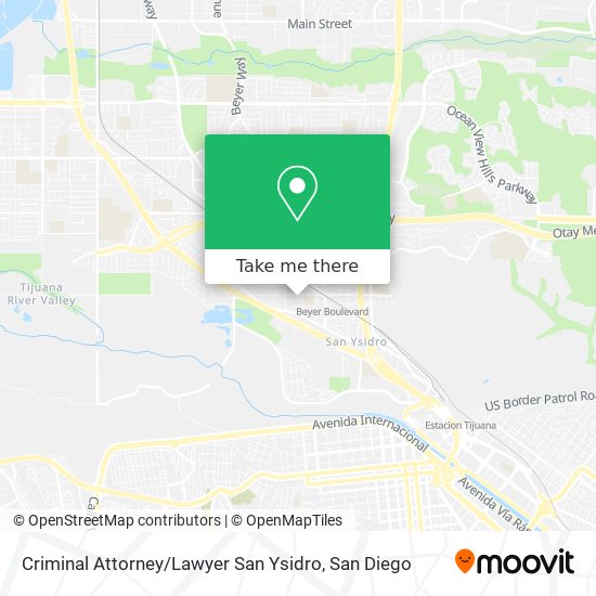 Criminal Attorney / Lawyer San Ysidro map