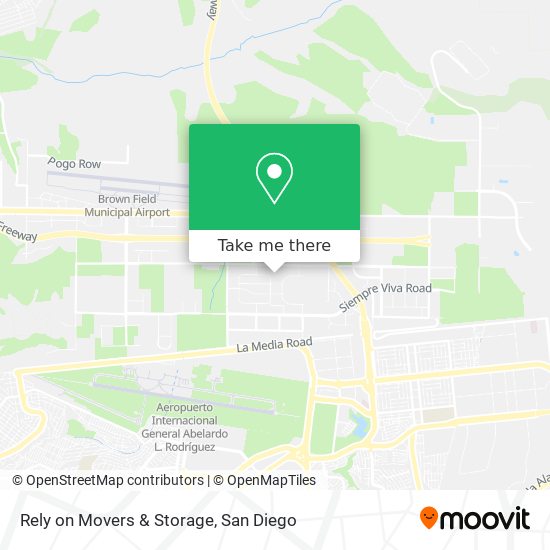 Rely on Movers & Storage map