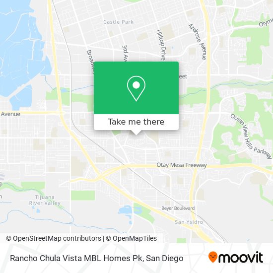 Mapa de Rancho Chula Vista MBL Homes Pk