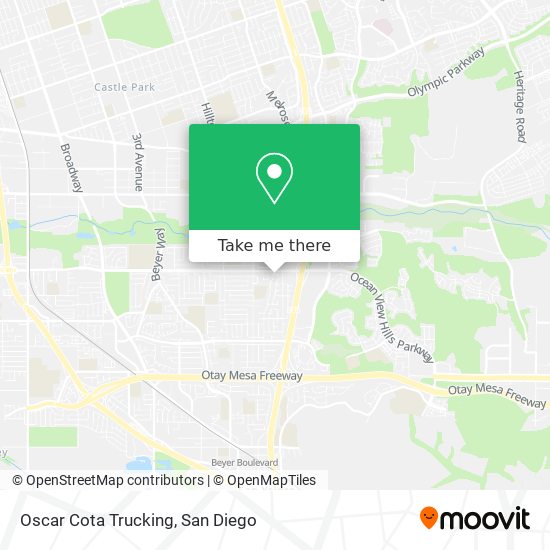 Oscar Cota Trucking map