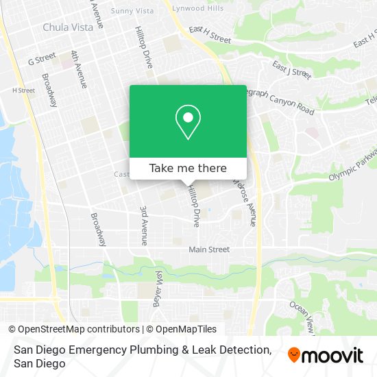 Mapa de San Diego Emergency Plumbing & Leak Detection