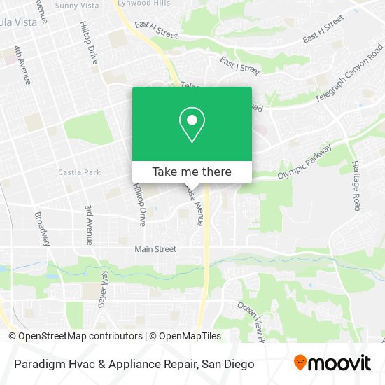 Mapa de Paradigm Hvac & Appliance Repair