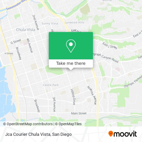 Jca Courier Chula Vista map