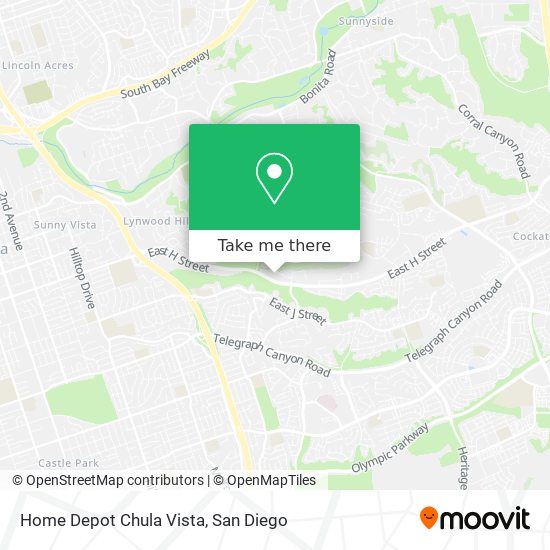 Mapa de Home Depot Chula Vista