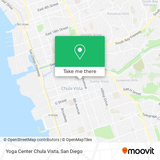 Mapa de Yoga Center Chula Vista