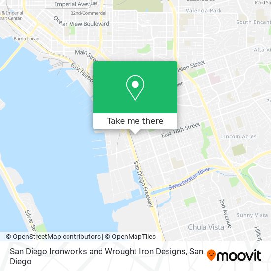 Mapa de San Diego Ironworks and Wrought Iron Designs