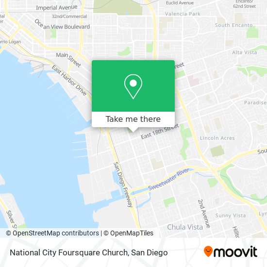 Mapa de National City Foursquare Church