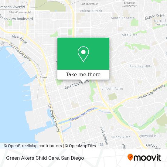 Green Akers Child Care map