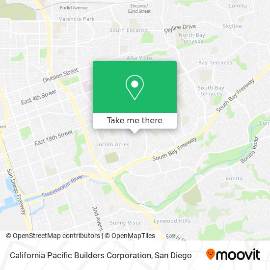 California Pacific Builders Corporation map