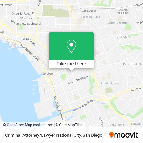 Criminal Attorney / Lawyer National City map