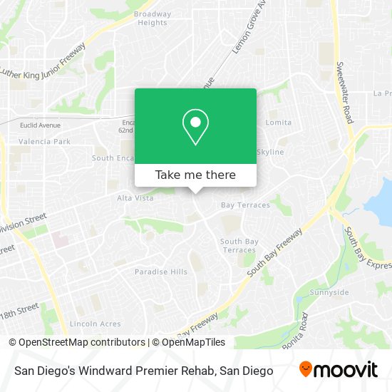 Mapa de San Diego's Windward Premier Rehab