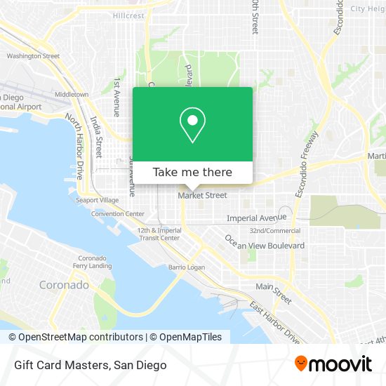 Gift Card Masters map