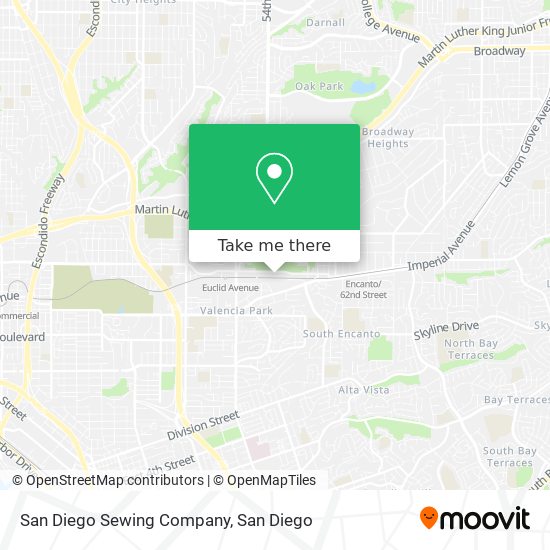 San Diego Sewing Company map
