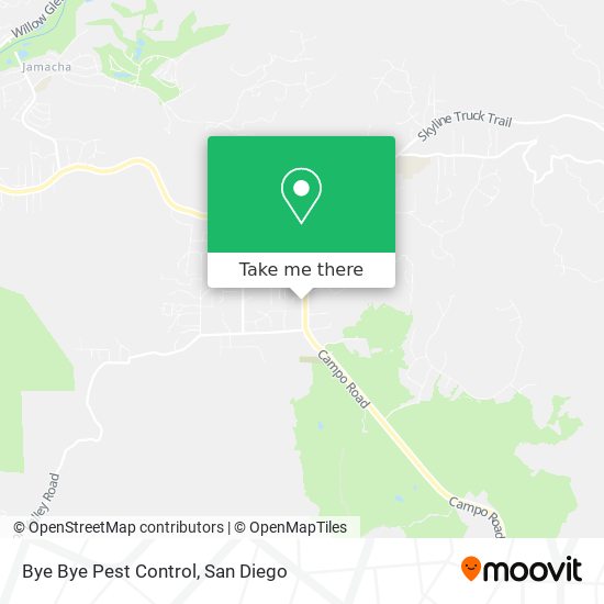 Mapa de Bye Bye Pest Control