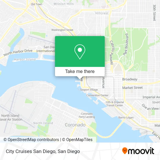 City Cruises San Diego map