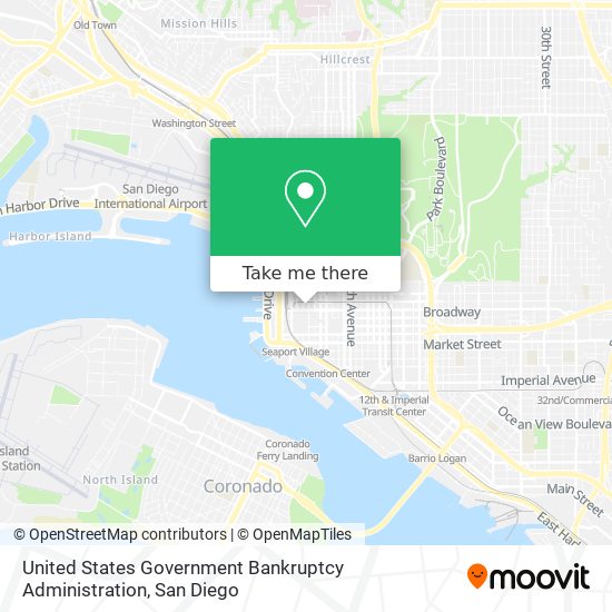 United States Government Bankruptcy Administration map