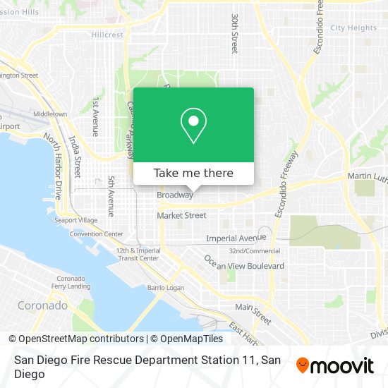 San Diego Fire Rescue Department Station 11 map