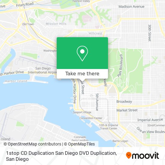 1stop CD Duplication San Diego DVD Duplication map