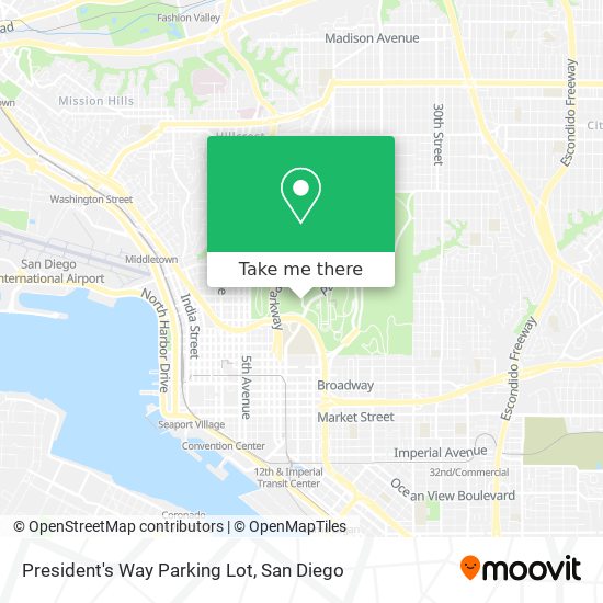 President's Way Parking Lot map