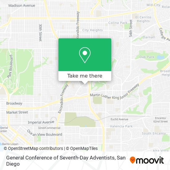 General Conference of Seventh-Day Adventists map