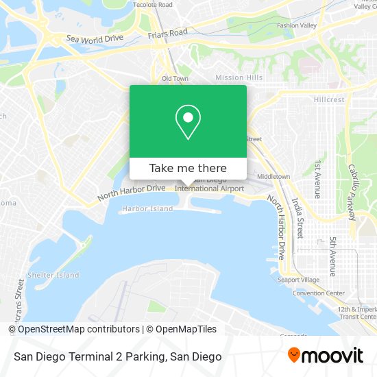 San Diego Terminal 2 Parking map