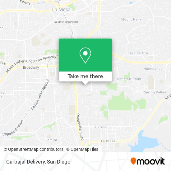 Carbajal Delivery map