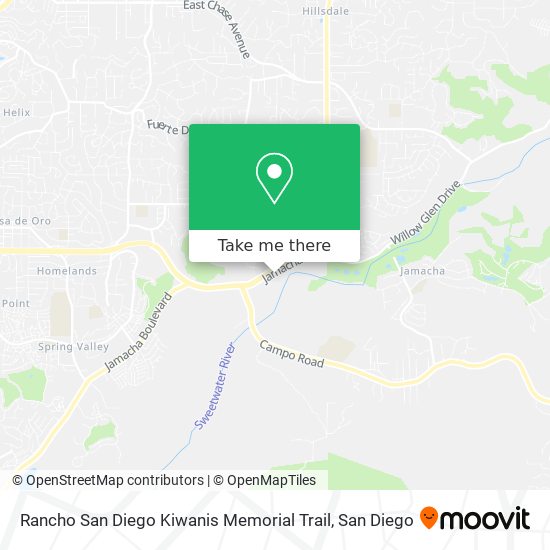Mapa de Rancho San Diego Kiwanis Memorial Trail
