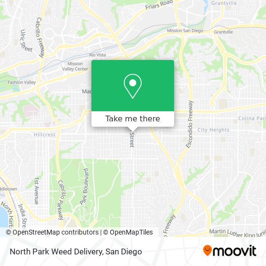 Mapa de North Park Weed Delivery