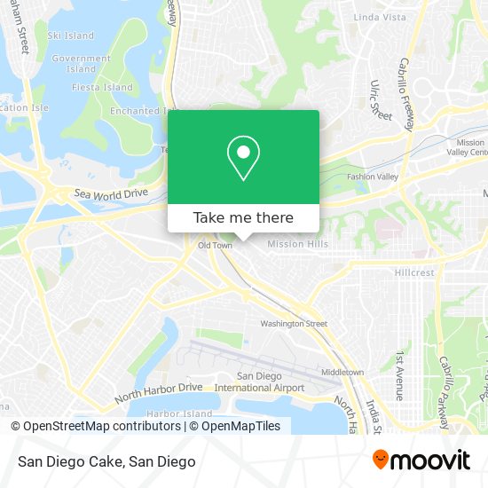 San Diego Cake map