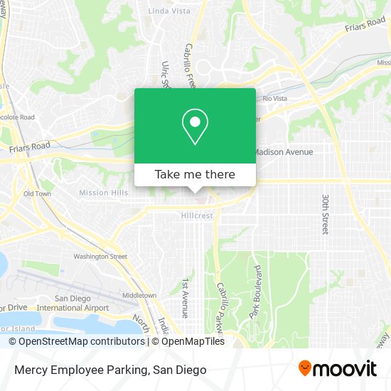 Mapa de Mercy Employee Parking