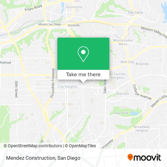 Mapa de Mendez Construction