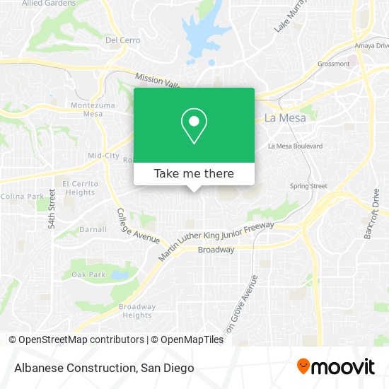 Albanese Construction map