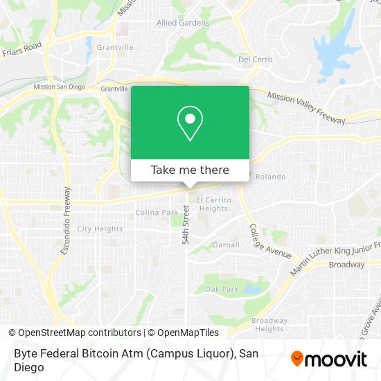 Byte Federal Bitcoin Atm (Campus Liquor) map