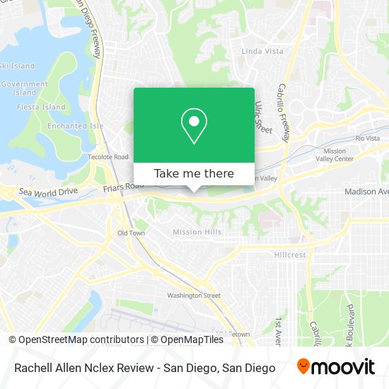 Rachell Allen Nclex Review - San Diego map