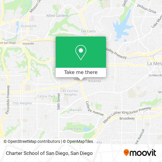 Mapa de Charter School of San Diego