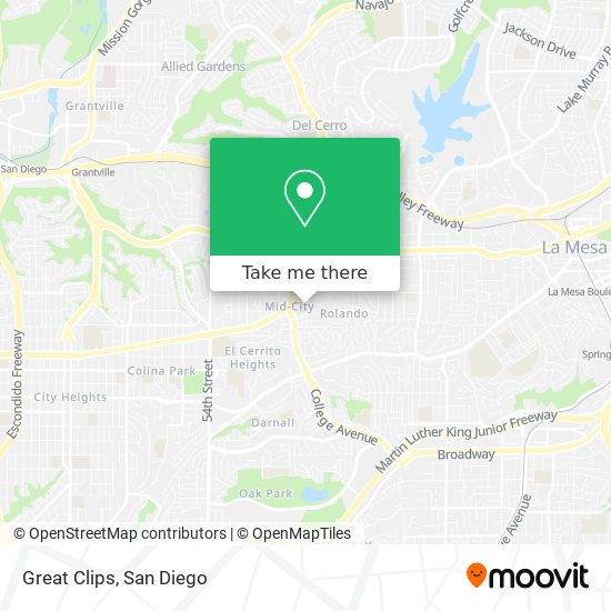 Great Clips map