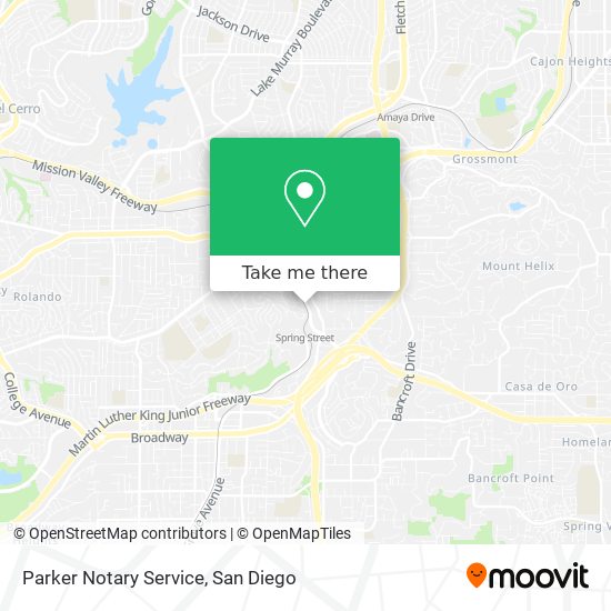 Mapa de Parker Notary Service