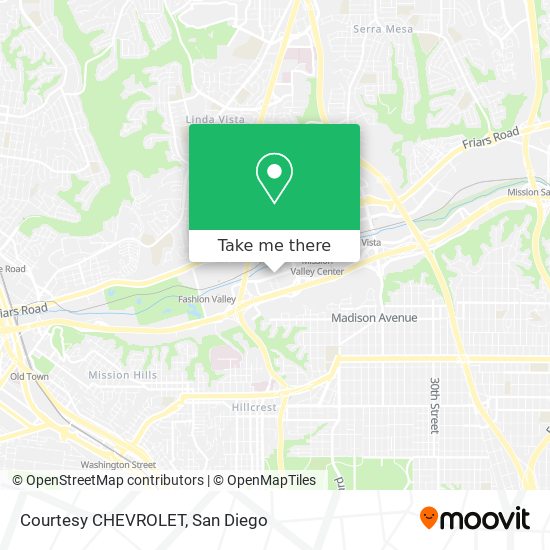 Courtesy CHEVROLET map