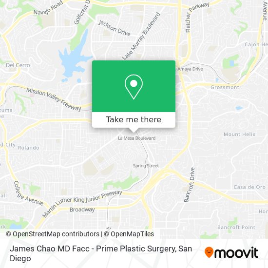 James Chao MD Facc - Prime Plastic Surgery map