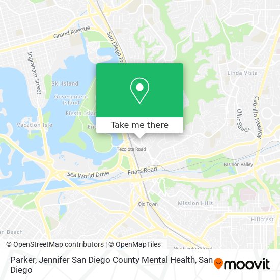 Parker, Jennifer San Diego County Mental Health map