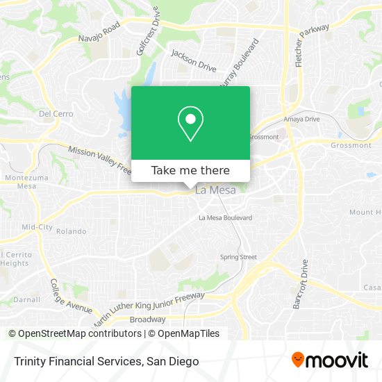 Mapa de Trinity Financial Services