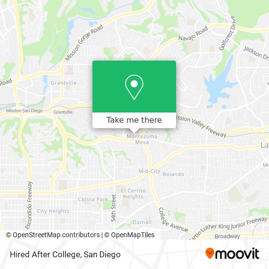 Hired After College map