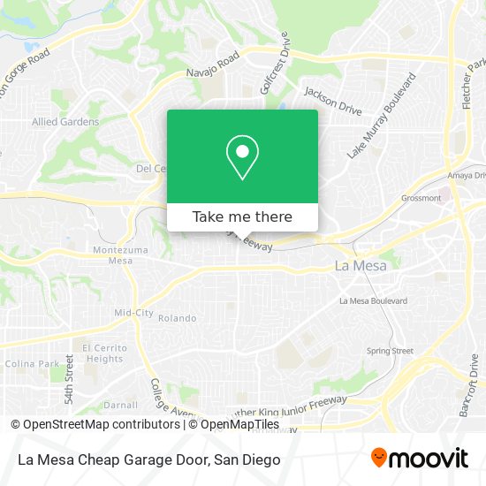 La Mesa Cheap Garage Door map