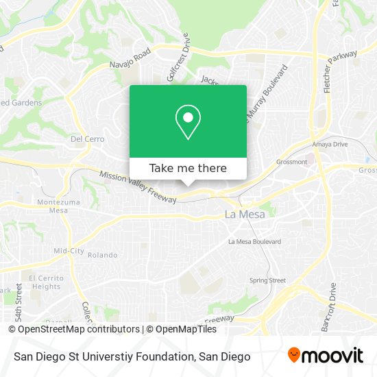 Mapa de San Diego St Universtiy Foundation