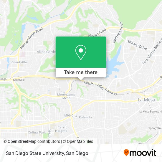 Mapa de San Diego State University