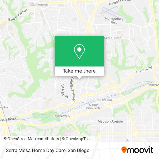 Mapa de Serra Mesa Home Day Care