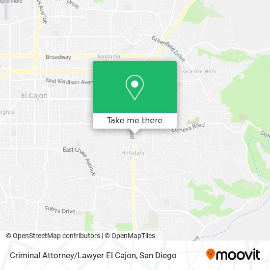 Criminal Attorney / Lawyer El Cajon map